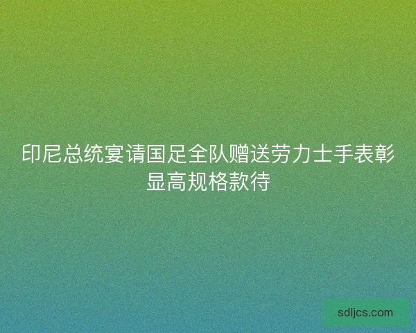 印尼总统宴请国足全队赠送劳力士手表彰显高规格款待